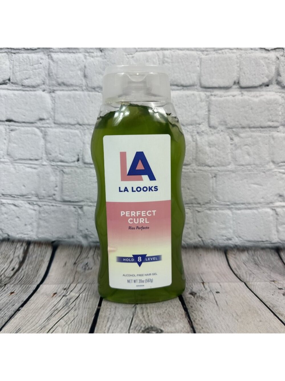 LA Looks Perfect Curl Hair Gel Level 8 Hold- Green Alcohol Free, 20oz